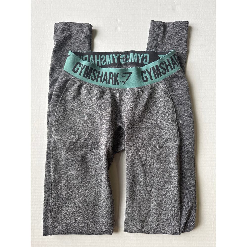 Gymshark Flex High Waisted Leggings Gray & Green XS